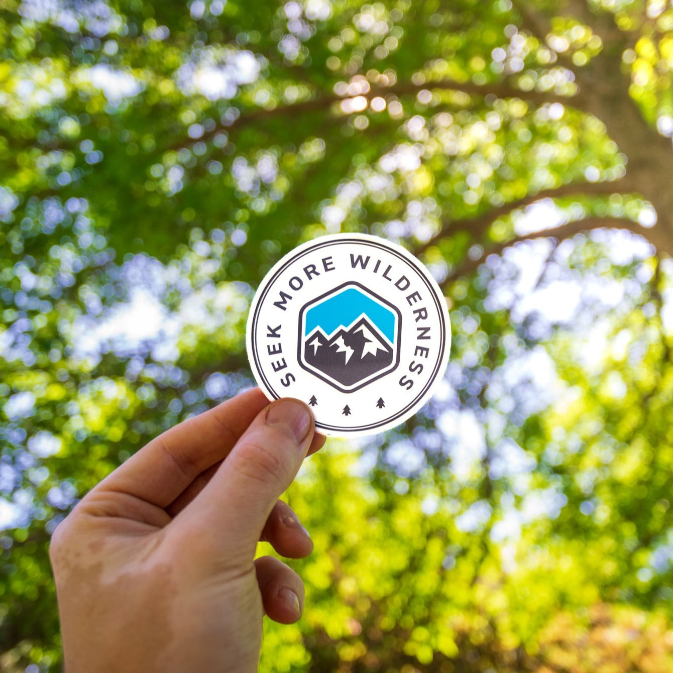 Seek More Wilderness Badge Sticker