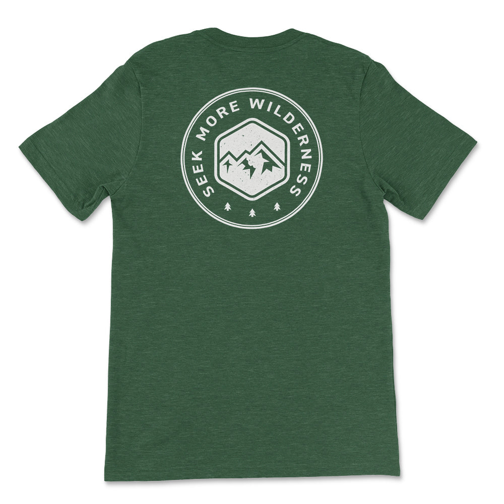 Trail T-shirt Heather Forest | Back Design 