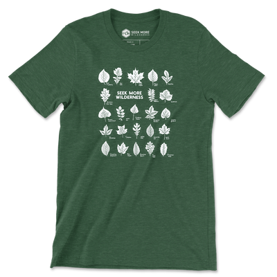 Tree Leaves Shirt - Heather Forest - Seek More Wilderness