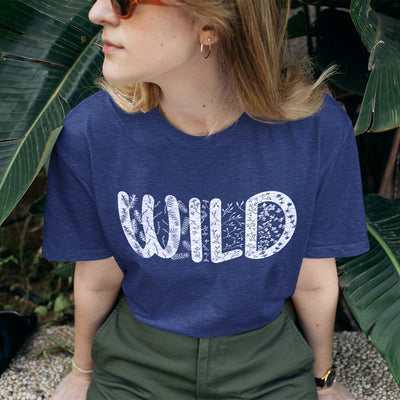 Wild Flora T-shirt - Heather Navy | Seek More Wilderness