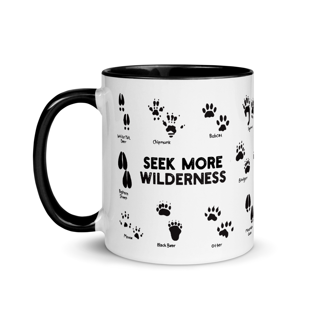 Animal Tracks Mug Front - Seek More Wilderness
