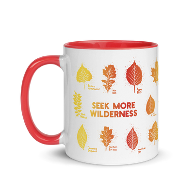 Autumn Tree Leaves Mug Front - Seek More Wilderness